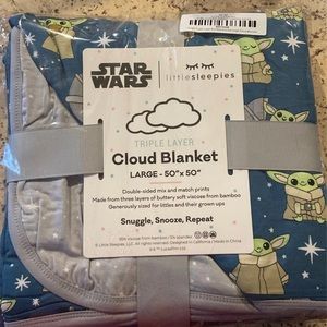 Little Sleepies Star Wars Grogu Cloud blanket 50X50.